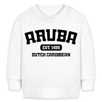Aruba - Est. 1499 - Dutch Caribbean - Karibik - Baby Organic Sweatshirt Baby Changer von Stanley/Stella - Weiß - Vorne