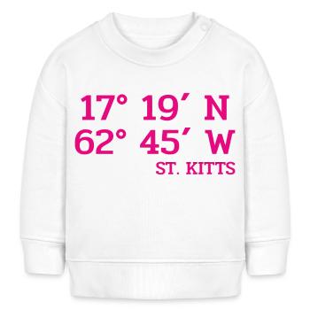 Saint Kitts Coordinates - Coordinates - Caribbean - Baby Sweatshirt by Stanley/Stella - white - Front