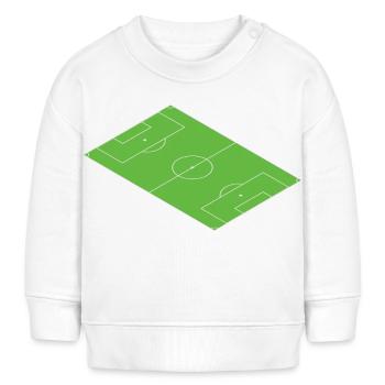Terrain de football terrain de football vert - Sweat bébé bio Stanley/Stella - blanc - Devant