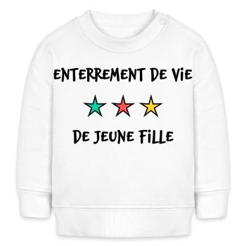 EVJF. JUST MARRIED. VIVE LES MARIES - Sweat bébé bio Stanley/Stella - blanc - Devant