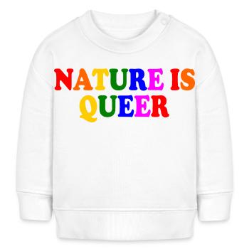 Nature is queer - Baby Organic Sweatshirt Baby Changer von Stanley/Stella - Weiß - Vorne