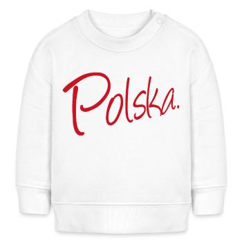 Polska Lettrage - Polen - Pologne - polnisch - Sweat bébé bio Stanley/Stella - blanc - Devant