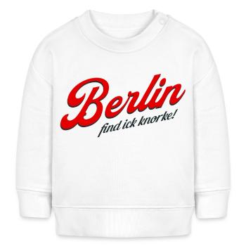 Berlin find ick knorke - Allemagne - Sweat bébé bio Stanley/Stella - blanc - Devant