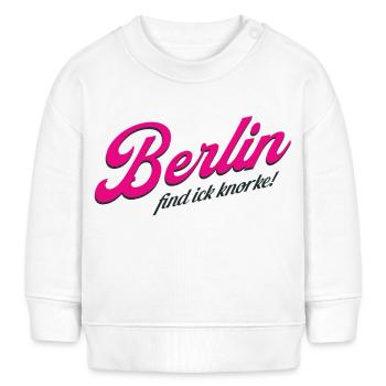 Berlin find ick knorke - Deutschland - Germany - Baby Organic Sweatshirt Baby Changer von Stanley/Stella - Weiß - Vorne