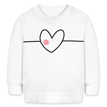 Stricken Stricken Häkeln Stricker - Baby Organic Sweatshirt Baby Changer von Stanley/Stella - Weiß - Vorne