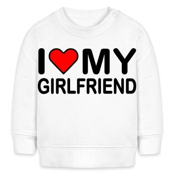 I love my girlfriend - Sweat bébé bio Stanley/Stella - blanc - Devant