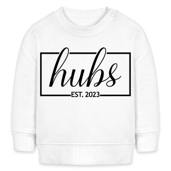 Hubs Est. 2023 Verlobung für das Hochzeitsgeschenk des Bräutigams - Baby Organic Sweatshirt Baby Changer von Stanley/Stella - Weiß - Vorne
