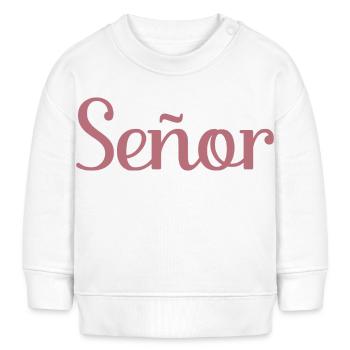 Señor Verlobungsbräutigam wird Hochzeitsfeier sein - Baby Organic Sweatshirt Baby Changer von Stanley/Stella - Weiß - Vorne