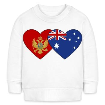 Monténégro Australie Drapeau - Sweat bébé bio Stanley/Stella - blanc - Devant