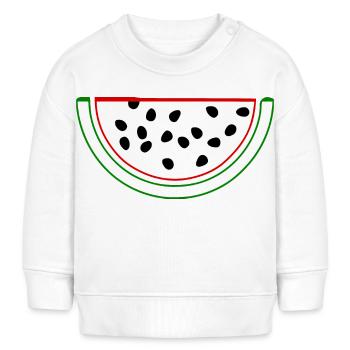 Wassermelone Melone - Baby Organic Sweatshirt Baby Changer von Stanley/Stella - Weiß - Vorne