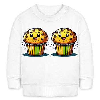 Muffin Comic - Baby Organic Sweatshirt Baby Changer von Stanley/Stella - Weiß - Vorne
