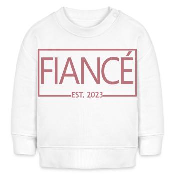 Verlobter Est. 2023 Verlobungsgeschenk Hochzeit des Bräutigams - Baby Organic Sweatshirt Baby Changer von Stanley/Stella - Weiß - Vorne