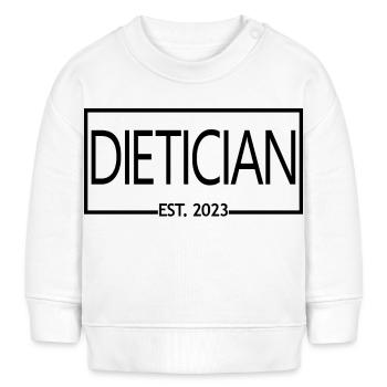 Diététicien Est. 2023 Étudiant diététicien diplômé - Sweat bébé bio Stanley/Stella - blanc - Devant