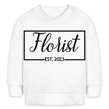 Florist Est. 2023 Graduated Florist Student Gift - Baby Organic Sweatshirt Baby Changer von Stanley/Stella - Weiß - Vorne