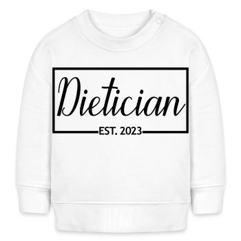 Diététicienne Est. 2023 Étudiant Diététicien Diplômé - Sweat bébé bio Stanley/Stella - blanc - Devant