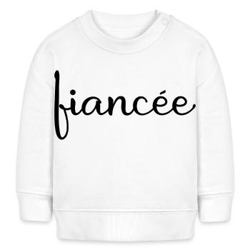 Verlobte passende Verlobung Hochzeit Flitterwochen - Baby Organic Sweatshirt Baby Changer von Stanley/Stella - Weiß - Vorne