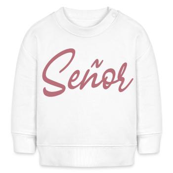 Señor Verlobungsbräutigam wird Hochzeitsfeier sein - Baby Organic Sweatshirt Baby Changer von Stanley/Stella - Weiß - Vorne