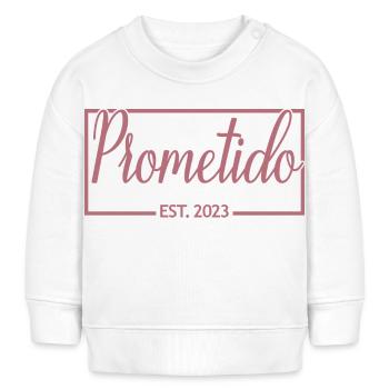 Prometido Est. 2023 Verlobter Verlobter Verlobter Bräutigam zu werden - Baby Organic Sweatshirt Baby Changer von Stanley/Stella - Weiß - Vorne