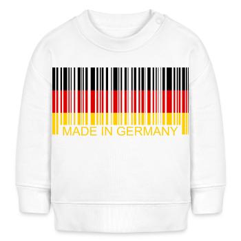 Barcode Made in Germany - Baby Organic Sweatshirt Baby Changer von Stanley/Stella - Weiß - Vorne