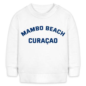 Mambo Beach - Curaçao - Caraïbes néerlandaises - Karibik - Sweat bébé bio Stanley/Stella - blanc - Devant
