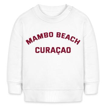 Mambo Beach - Curaçao - Caraïbes néerlandaises - Karibik - Sweat bébé bio Stanley/Stella - blanc - Devant