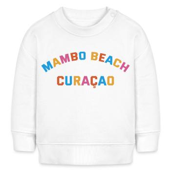 Mambo Beach - Curaçao - Caraïbes néerlandaises - Karibik - Sweat bébé bio Stanley/Stella - blanc - Devant