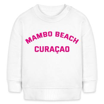 Mambo Beach - Curaçao - Caraïbes néerlandaises - Karibik - Sweat bébé bio Stanley/Stella - blanc - Devant