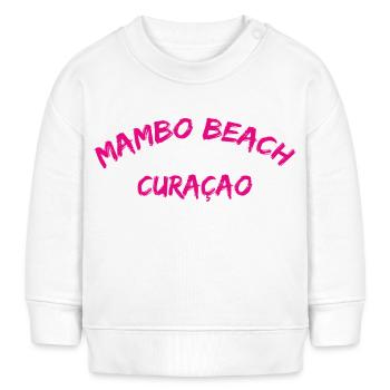 Mambo Beach - Curaçao - Caraïbes néerlandaises - Karibik - Sweat bébé bio Stanley/Stella - blanc - Devant