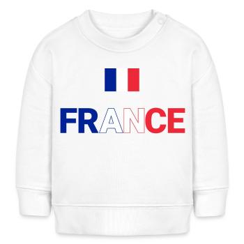 FRANCE - Sweat bébé bio Stanley/Stella - blanc - Devant