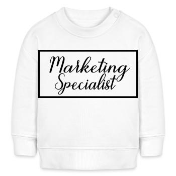 Spécialiste du marketing Fier spécialiste du marketing diplômé - Sweat bébé bio Stanley/Stella - blanc - Devant
