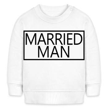 Homme marié Couple Matching Mariage Lune de miel - Sweat bébé bio Stanley/Stella - blanc - Devant