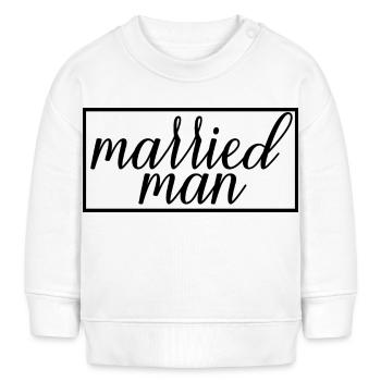 Homme marié Couple Matching Mariage Lune de miel - Sweat bébé bio Stanley/Stella - blanc - Devant