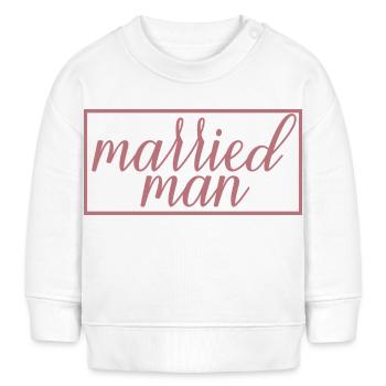 Homme marié Couple Matching Mariage Lune de miel - Sweat bébé bio Stanley/Stella - blanc - Devant