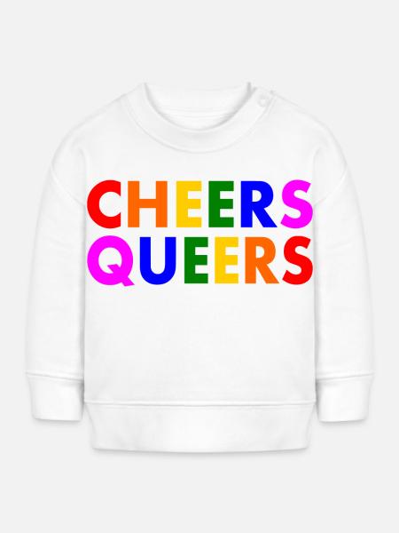 Cheers queers - Baby Organic Sweatshirt Baby Changer von Stanley/Stella - Weiß