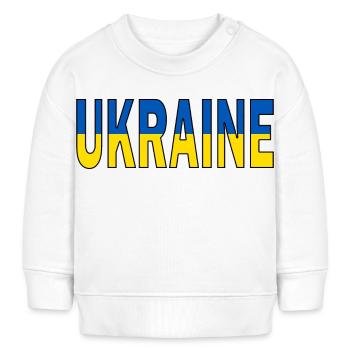 Ukraine in Nationalfarben - Baby Organic Sweatshirt Baby Changer von Stanley/Stella - Weiß - Vorne