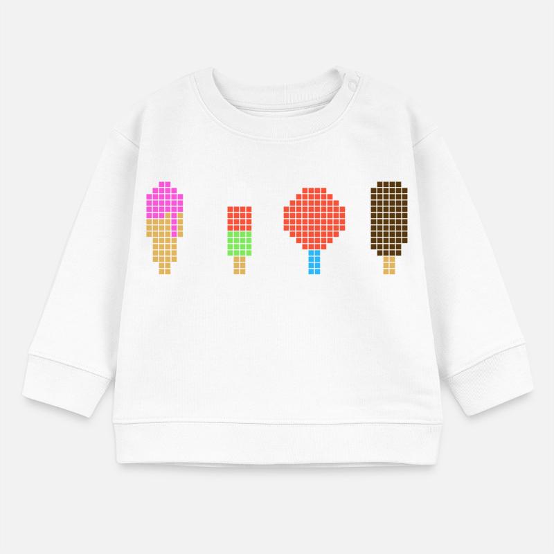 Pixel Eis - Retro Eiscreme Sweat bébé bio Stanley/Stella