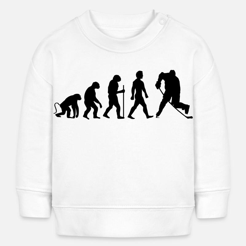 hockey evolution - Baby Organic Sweatshirt Baby Changer von Stanley/Stella - Weiß