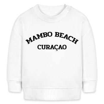 Mambo Beach - Curaçao - Caraïbes néerlandaises - Karibik - Sweat bébé bio Stanley/Stella - blanc - Devant