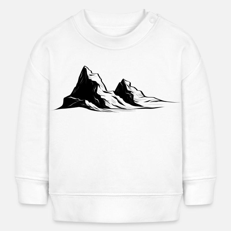 Montagnes - Sweat bébé bio Stanley/Stella - blanc