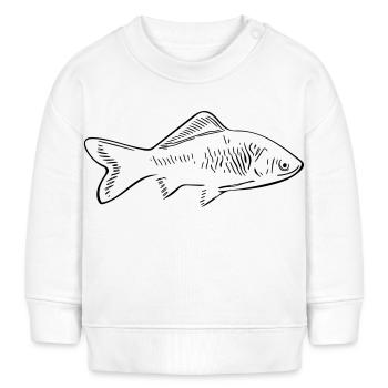 poisson - Sweat bébé bio Stanley/Stella - blanc - Devant