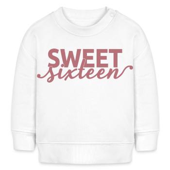 Süßes sechzehn süßes Geschenk zum 16. Geburtstag 16 Jahre alt - Baby Organic Sweatshirt Baby Changer von Stanley/Stella - Weiß - Vorne