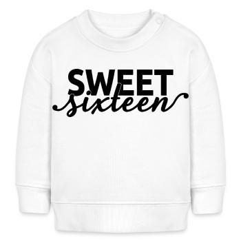 Süßes sechzehn süßes Geschenk zum 16. Geburtstag 16 Jahre alt - Baby Organic Sweatshirt Baby Changer von Stanley/Stella - Weiß - Vorne