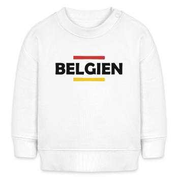 Belgium Stripes Belgien Belgique - Sweat bébé bio Stanley/Stella - blanc - Devant