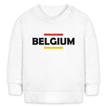 Belgium Stripes Belgien Belgique - Sweat bébé bio Stanley/Stella - blanc - Devant