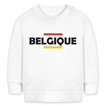 Belgium Stripes Belgien Belgique - Sweat bébé bio Stanley/Stella - blanc - Devant