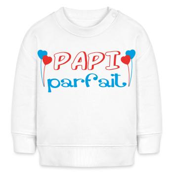 Perfektes PAPI - Baby Organic Sweatshirt Baby Changer von Stanley/Stella - Weiß - Vorne