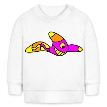Chemise ver - Sweat bébé bio Stanley/Stella - blanc - Devant