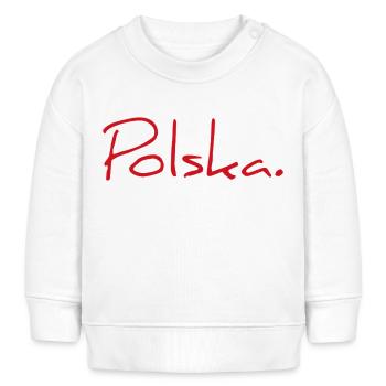 Polska Lettrage - Polen - Pologne - polnisch - Sweat bébé bio Stanley/Stella - blanc - Devant