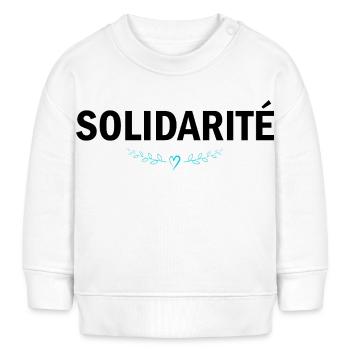 Solidarité - Sweat bébé bio Stanley/Stella - blanc - Devant