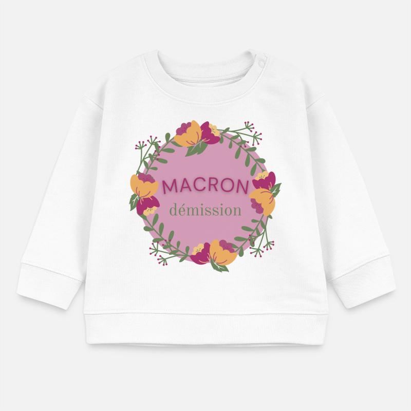 Macron tritt zurück Baby Organic Sweatshirt Baby Changer von Stanley/Stella